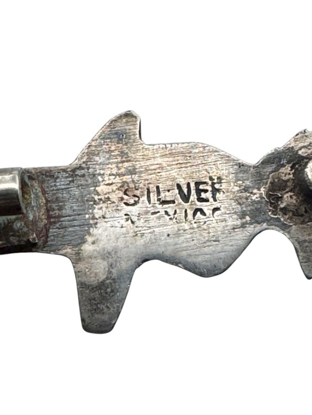 Parrot Scatter Pin Handmade Sterling Silver 1940s Silver Mexico C-Clasp Vintage - Picture 13 of 16